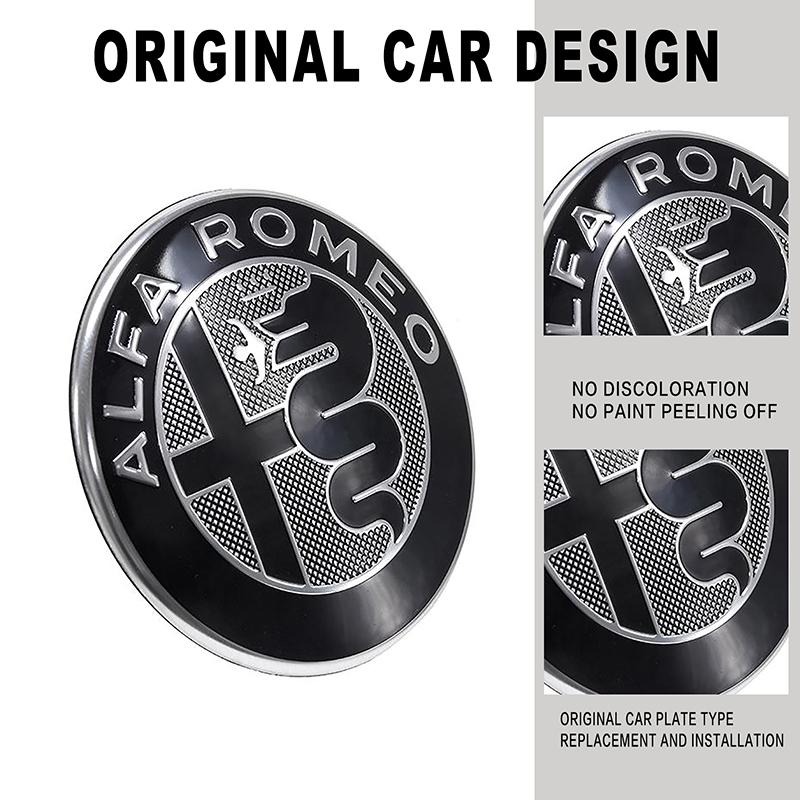 Alfa Romeo Gtam Black Badge, Front and Rear Badge, for Giulia Stelvio Tonale Exterior Accessories