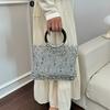 Handgeflochtene Hohl-Handtasche Damen Strand-Netzbeutel