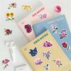 200-Count Holographic Flower Laser Glitter Stickers - Cartoon Style with Hot Stamping for Gift Box Sets