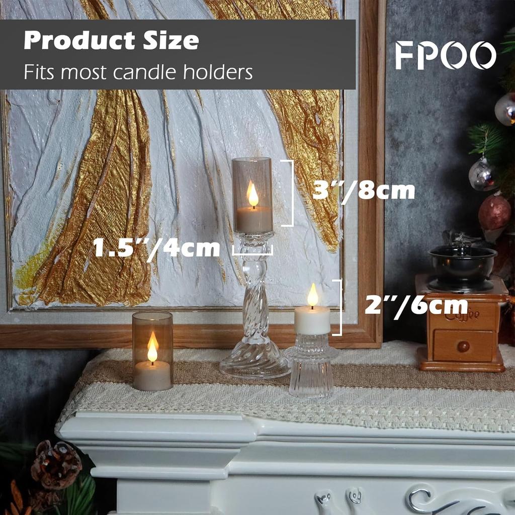 Rechargeable Tea Lights Candles with Remote Timer, 12 Packs Flameless Flickering led Tea Lights Votive Candles with USB Charging for Home Decor