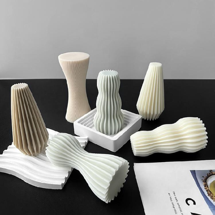 Beautiful Striped Candles Crafting Mold Handmade Aromatherapy Candle Resin Mold