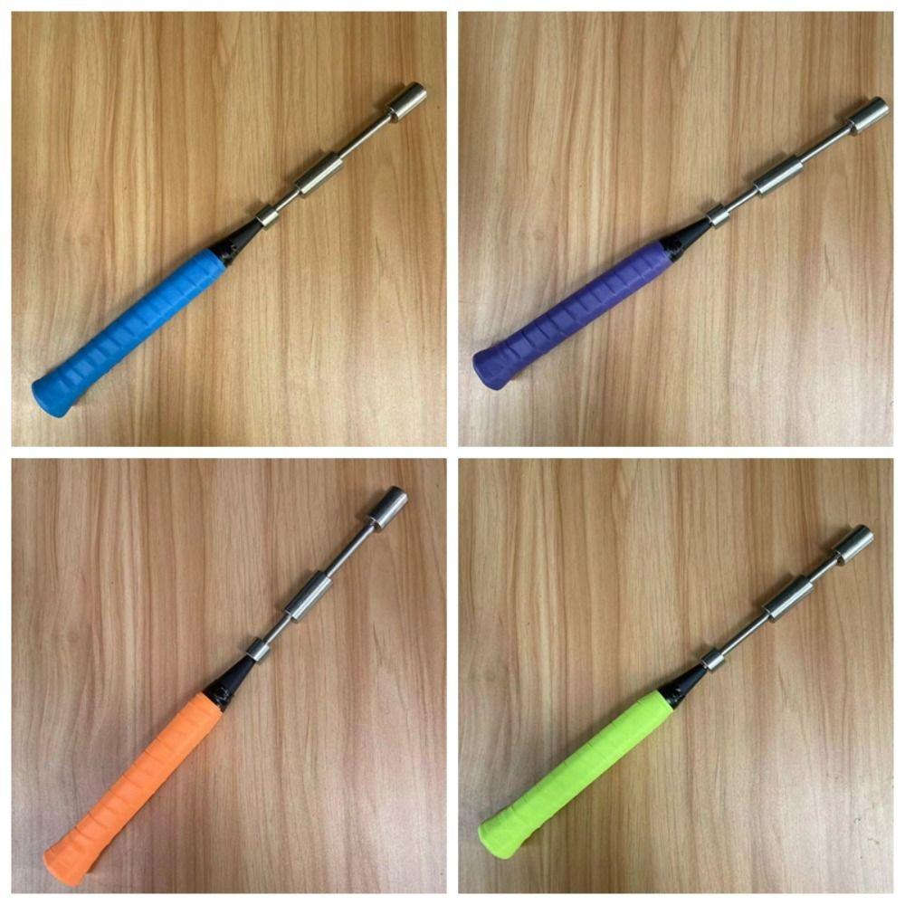 Antrenor de Swing pentru Rachetă Detașabil Instrument de Antrenament din Oțel Inoxidabil Rachetă de Badminton Sporturi cu Rachetă