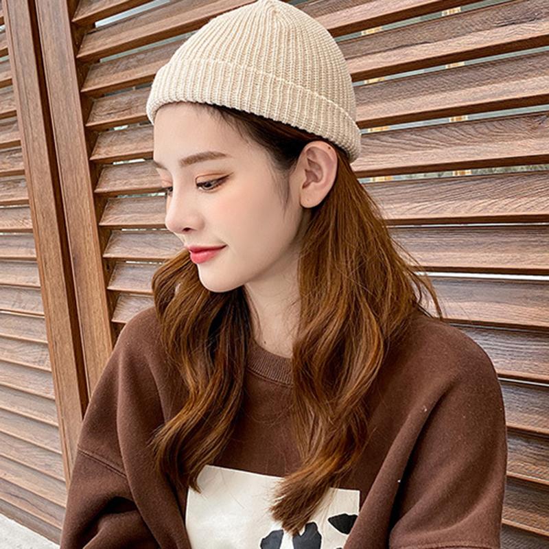 Berretto Quotidiano da Donna Tinta Unita Invernale Morbido Caldo Berretto Invernale Lavorato all'Uncinetto Berretto da Sci Lavorato a Maglia a Cavi Berretti da Notte Berretto a Calotta