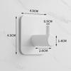 Traceless 304 Stainless Steel Adhesive Hook for Bathroom & Kitchen
