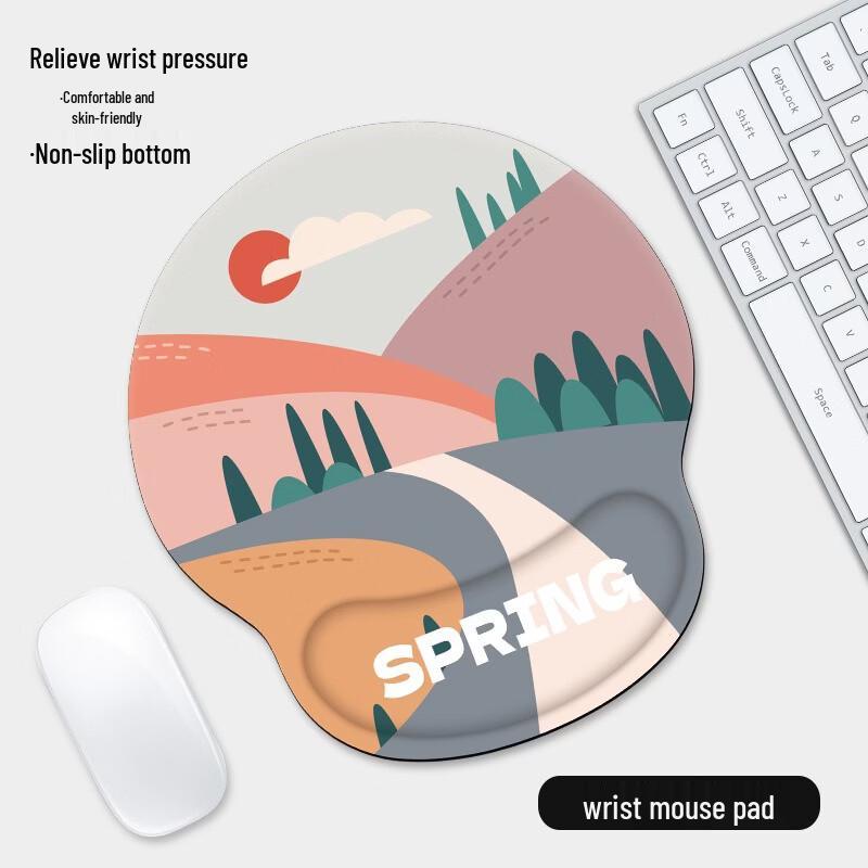 Fumede Silicone Mouse Pad with Wrist Rest - 2 Pack
