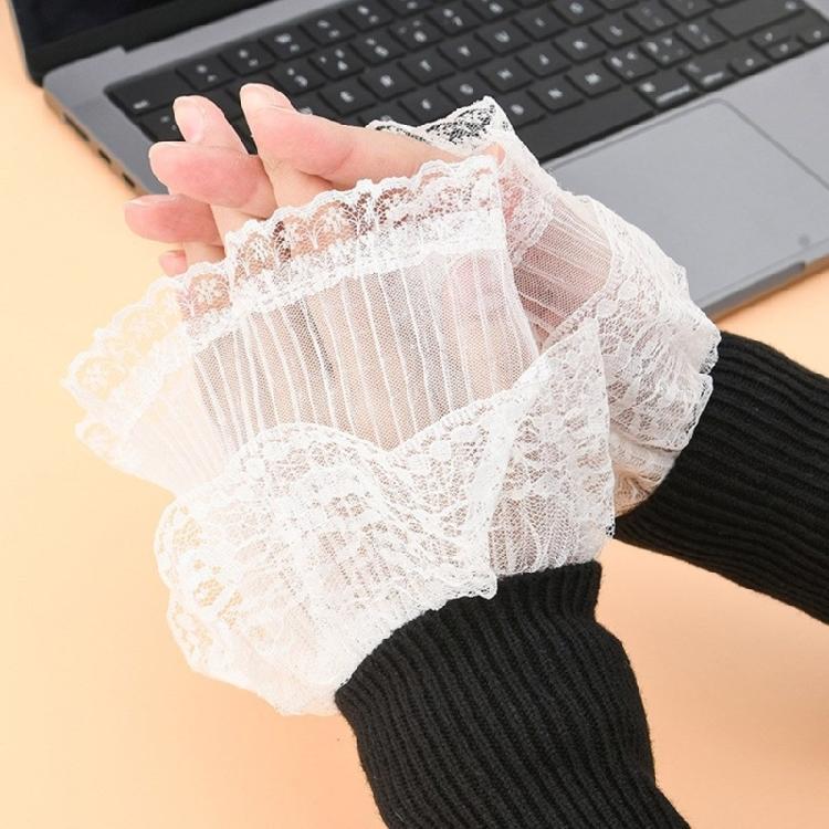Fairy Wrist Cuffs Detachable Elegant Wristband Flared Organ Ruffled Wristband