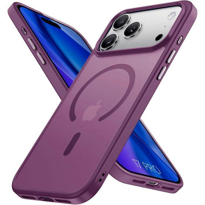 Coque de protection - BOOLING - iPhone 17 Pro - Antichoc - Silicone et PC - Bordeaux