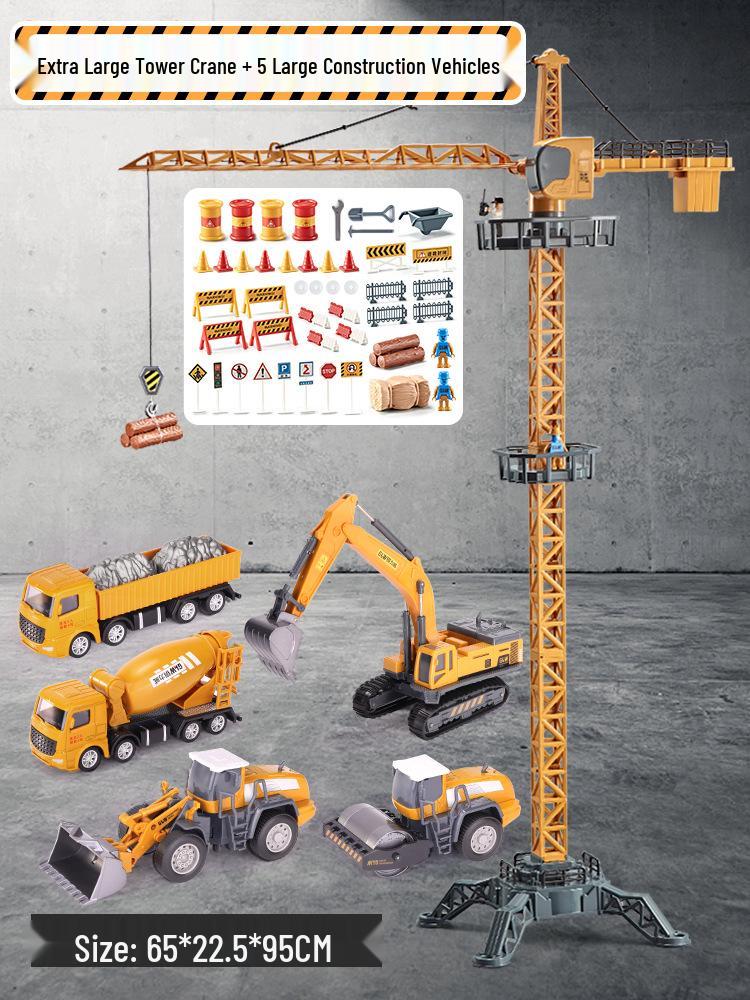 Extra Large Alloy Toy Construction Crane for Kids, Age 6+