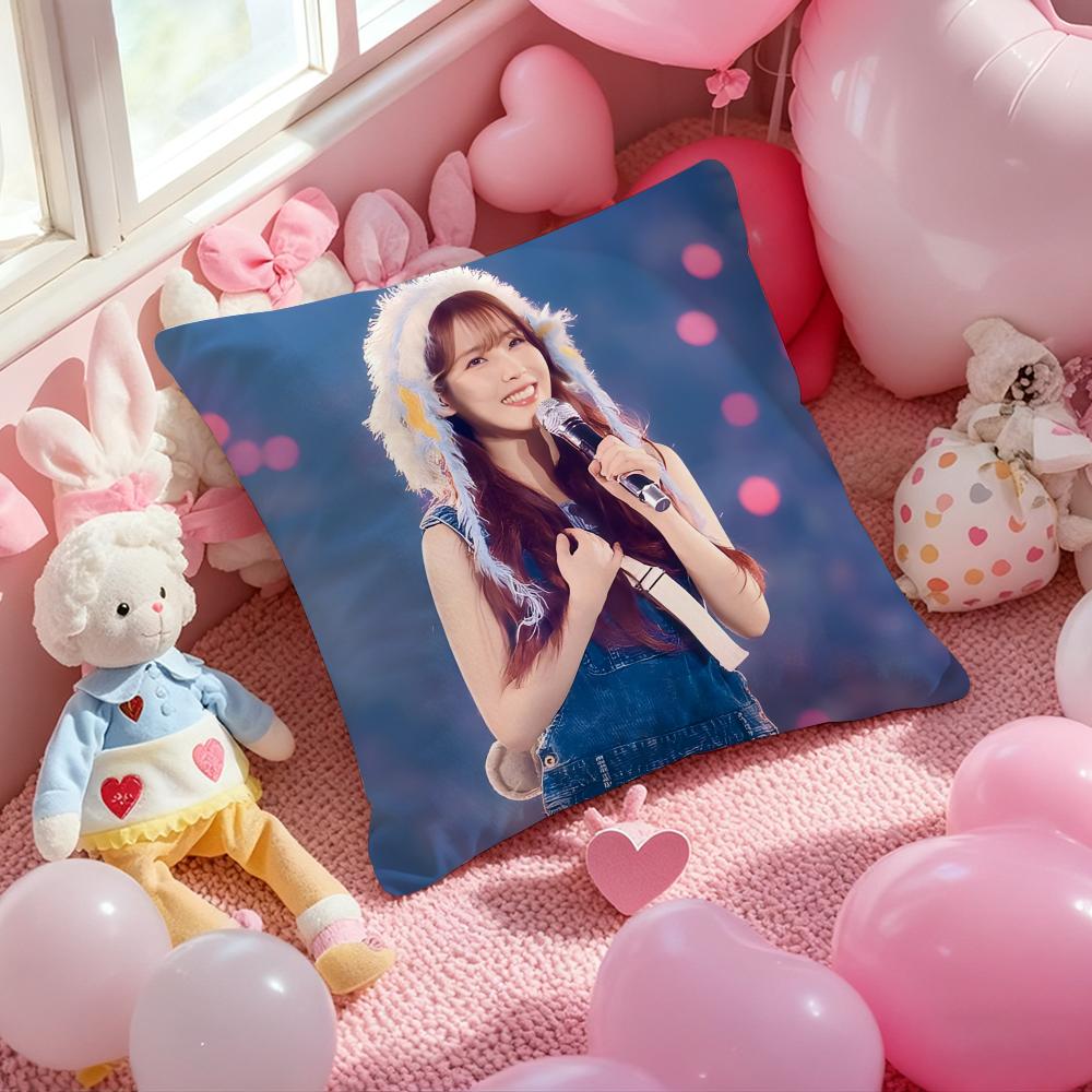 Lee Ji Eun IU Cushion Cover Pattern Printed Pillowcase for Living Room Sofa Cushion Cover & Bedroom Decor