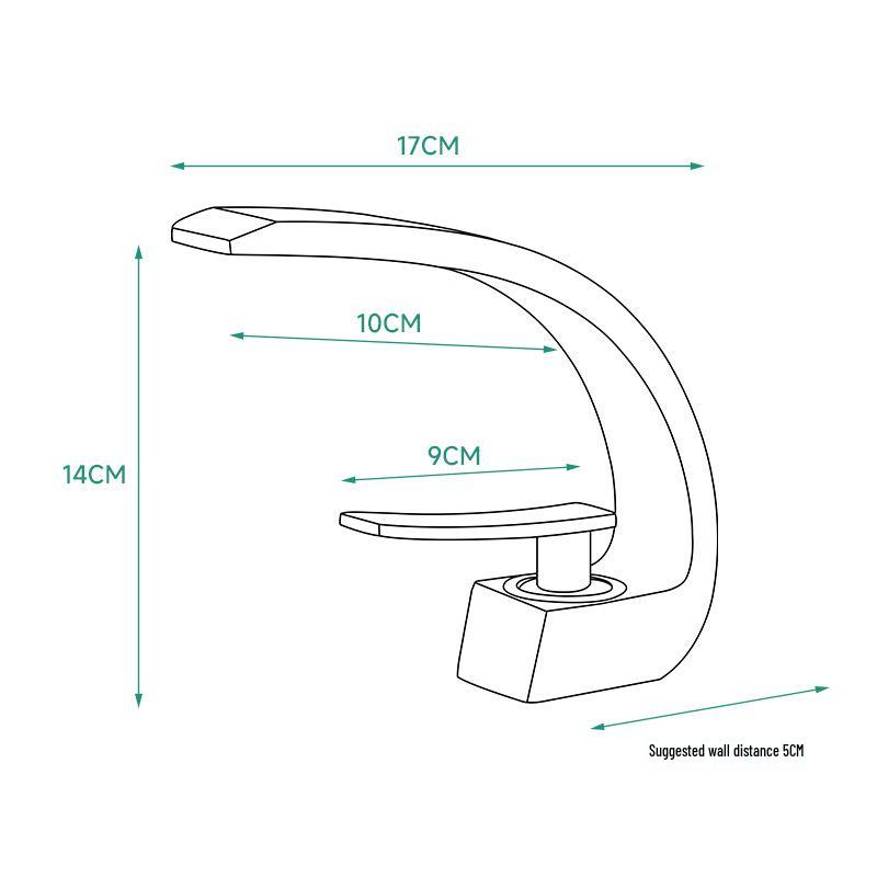 Robinet de lavabo de salle de bain en laiton canon de fusil avec robinet chaud et froid pour lavabos et plans de travail.