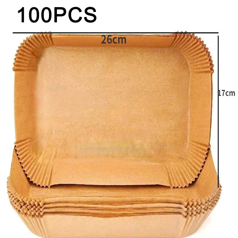 Air Fryer Grillpapier Antihaft Küchenbackmatte Rechteckige Backform Küchenofen Antihaft Öl Air Fryer Papier Einlage