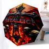 1 buc. Umbrelă de călătorie automată Metallica Cross, rezistentă la vânt, compactă, cadou pentru ziua de naștere, Crăciun, afaceri 93024