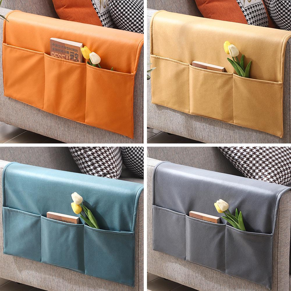 Light Luxury Sofa Armrest Towel Storage Hanging Bag Anti Cat Scratch Dust-proof Protective Cover Technology Fabric Sofa Armrest Cloth Storage Bag