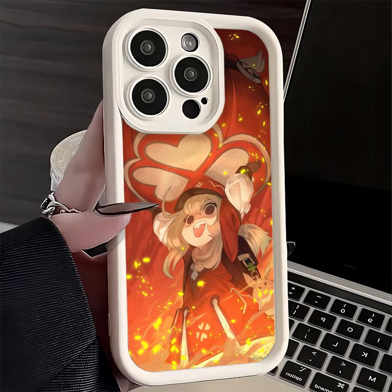 

Phone Case for iPhone 17 Air 16E 15 16 Pro Max Genshin Impact Klee Cover 14 Plus 13 12 Mini Soft Shell Silicone Fundas iPhone 15