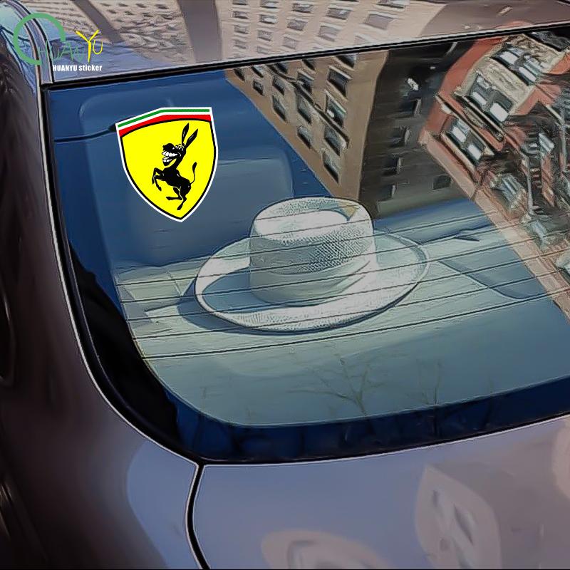 Car Sticker Donkey Pattern Reflective Self-adhesive Decal Decoration Shield Stickers Replacement for Ferrari TG5