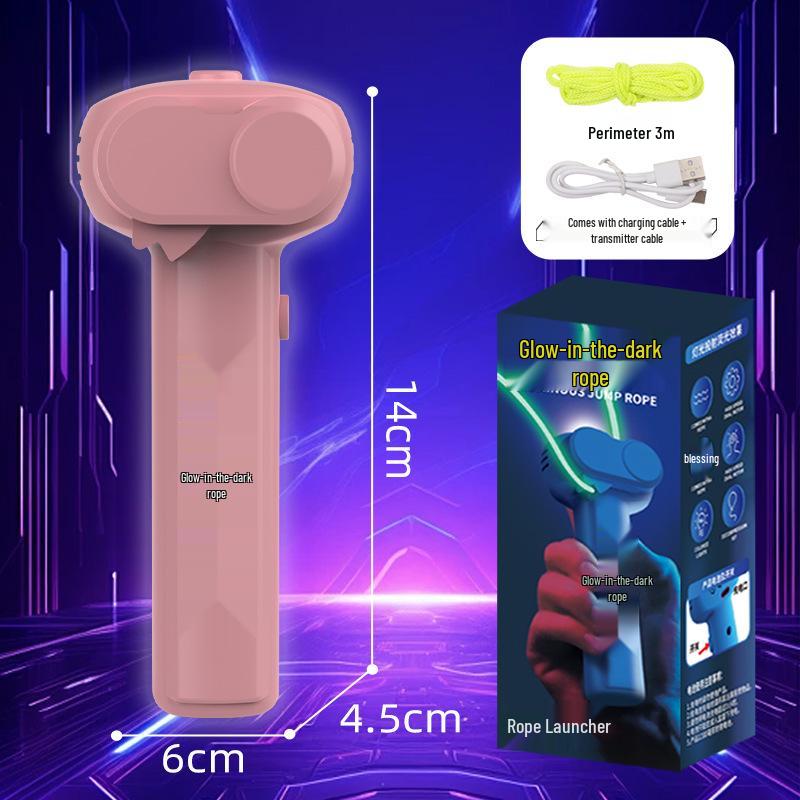 Rechargeable Electric Luminous Cat Teaser Rope Launcher Toy