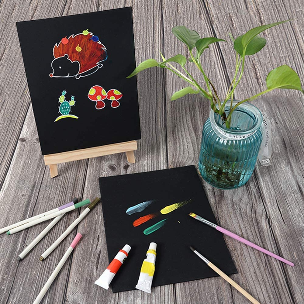 

Variety Canvas 6 Pieces 8 X 10 Inch A4 Black Canvas Boards For Painting, Artist Canvas Panels Set 810 чёрный