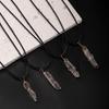 Colgante de cristal natural, cristal blanco, forma flexible, collar de seda, joyería irregular, regalo de Navidad, regalo de San Valentín, regalo para novia
