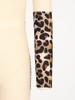 Girls Caveman Cosplay Leopard Pattern Jumpsuit Gloves Mesh Metallic Shiny Patchwork Sleeveless Tutu Skirt