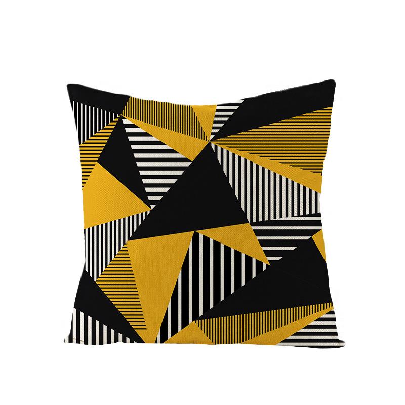Nordische Geometrische Abstrakte Serie Polyester Bedruckter Kissenbezug Sofakissenbezug Heimtextilien