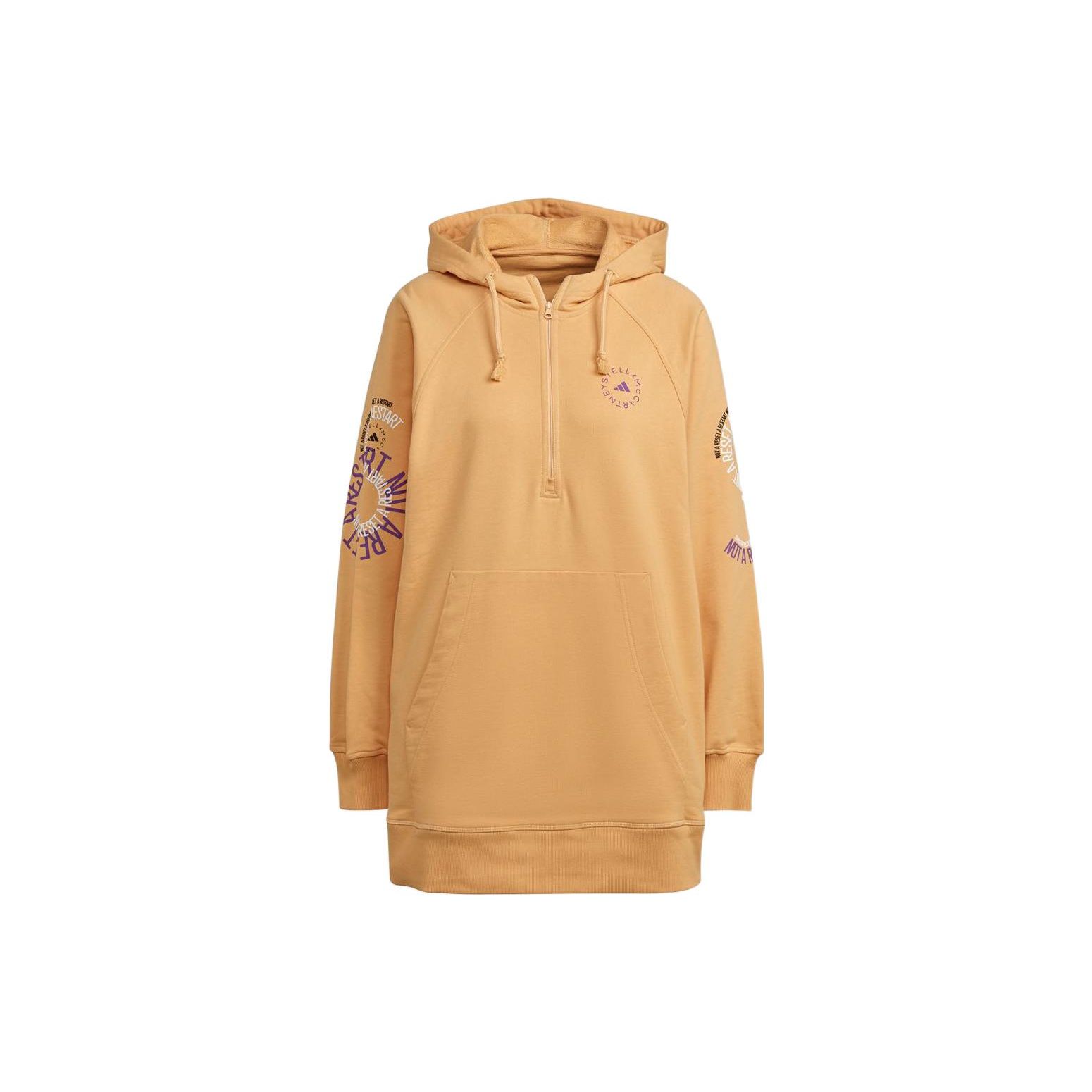 adidas Stella McCartney Women s Half-Zip Hooded Dress IB5898 XS