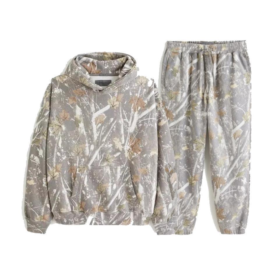 

2024 Maple Leaf 3D Print Fleece Hoodie Set for Couples XL