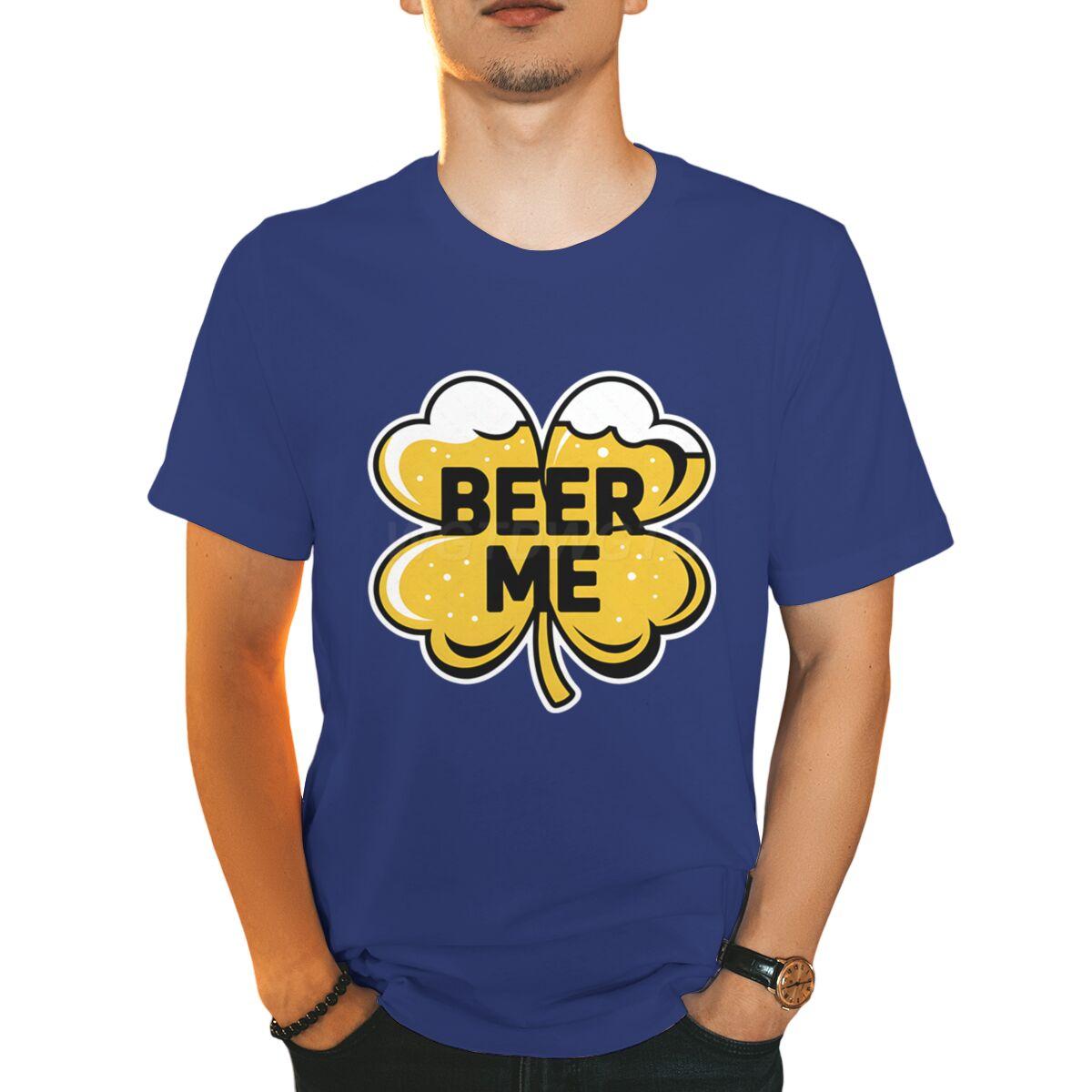 St Paddys Beer Me Clover Tee Festive St Patricks Day Drinking Tshirts for Unisex Irish Shirt Lucky Clover Unisexs Clothing S