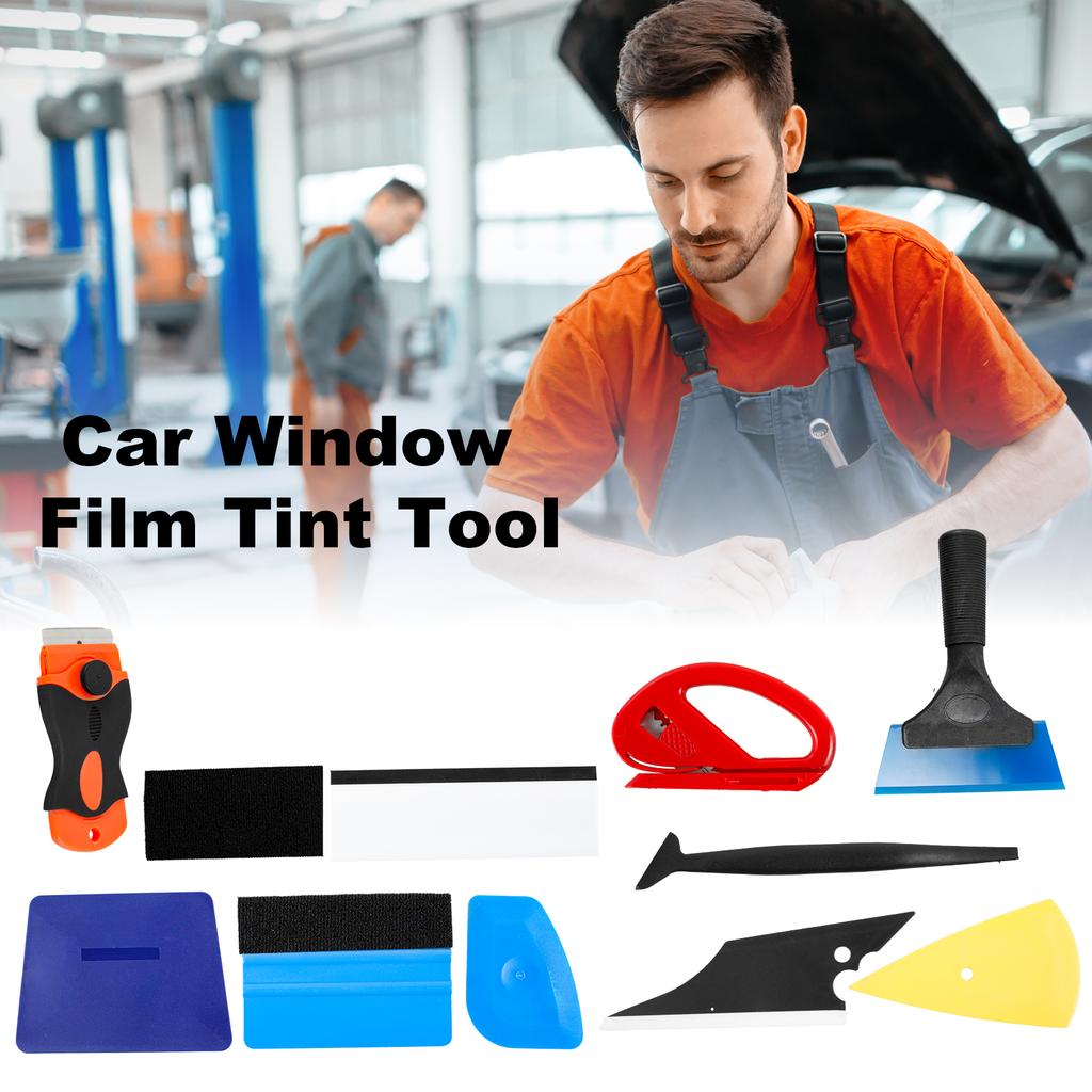 12Pcs Car Window Tint Kit Professional Vinyl Wrap Tool Window Tinting Tools Portable Window Tint Film Squeegee Tool Kit for Car