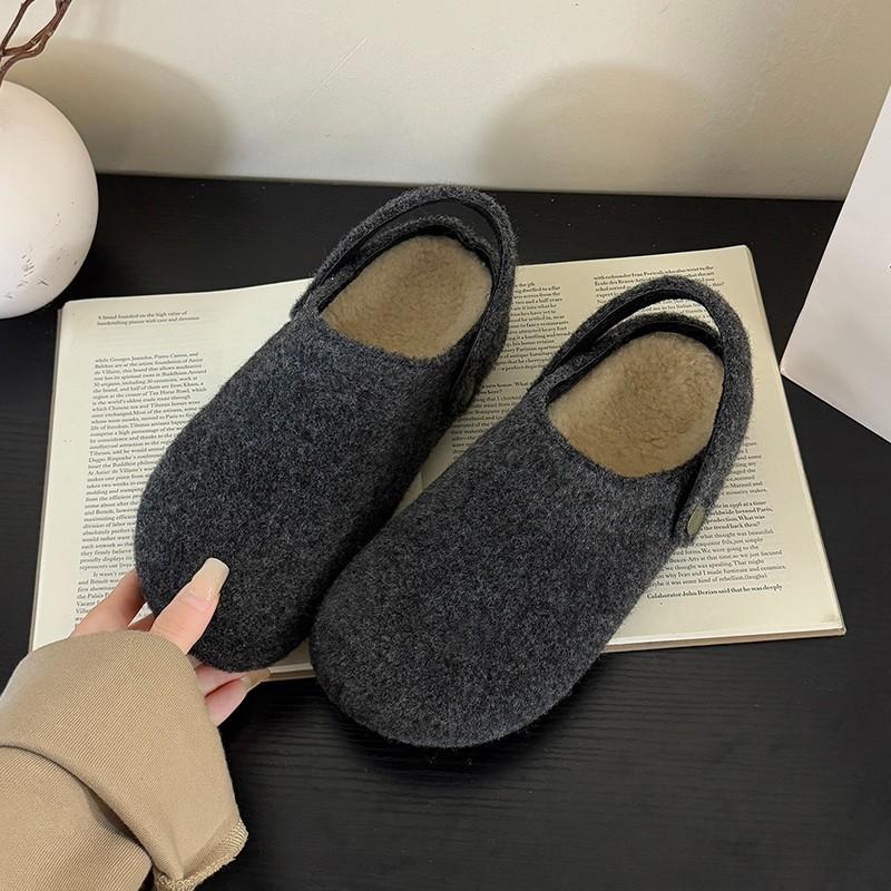 Boken Schuhe mit Plüschpantoffeln für den Außenbereich 2026 neue Herbst- und Winter-Baumwollpantoffeln
