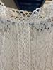 2025 Summer Women's Lace Top: Solid Color, Round Neck, Short Sleeve, Crochet Hollow Out, Loose Fit, Stylish & Comfortable Shirt.