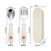 304 Stainless Steel Children's Spoon & Fork Set with Portable Box - Ideal for Baby Feeding and Student Use.
