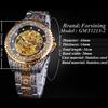 Mechanische Herrenuhr Automatische Armbanduhr Luxus Diamant Edelstahl Skelett Uhren Gold Relogio Masculino