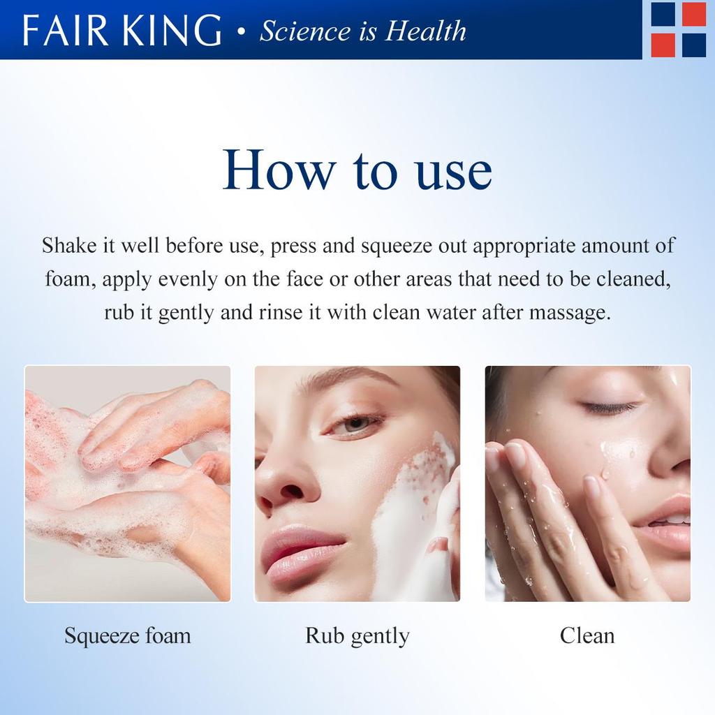 FAIR KING Exfolarting Mousse Złuszczający nawilżający środek oczyszczający Usuwanie martwego naskórka Kontrola oleju Zmniejszenie porów Pielęgnacja skóry