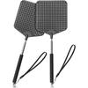 Black Telescopic Fly Swatters Heavy Duty Fly Swatter Flyswatter  for Indoor Outdoor Classroom