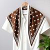 Printed Polka Dot Triangle Scarf Thin Versatile Imitation Silk Scarf Bandana Foulard Hair Band Jeans Waist Belt Club