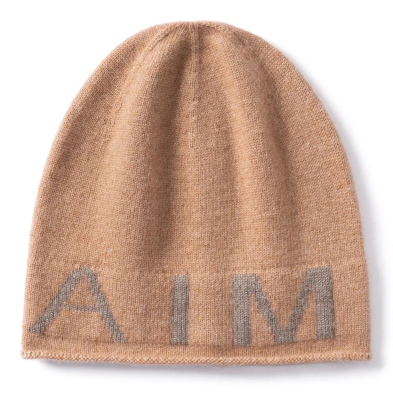 Korean Single Letter Beanie for Women - Autumn/Winter Fashion, Versatile, Large Fit, Pull-On Knitted Slouchy Hat