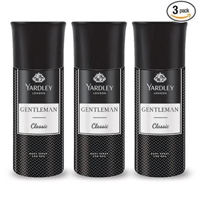 Gentleman Classic Deo Körperspray für Männer, je 220 ml (3er-Pack)