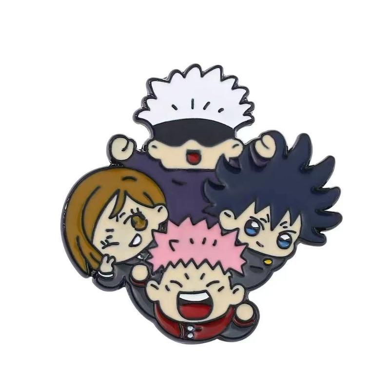 Jujutsu Kaisen Leuke Legering Speldjes, Creatieve Cartoon Metalen Badges, Gepersonaliseerde Gojo Satoru Geto Suguru Reversspeld Accessoires
