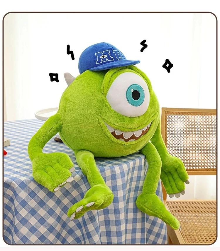 

35/60/80Cm Anime Monster University Mike Wazowski Plush Big Eye Stuffed Throw Pillow Sofa Back Cushion Room Decoration Toys Gift 35cm