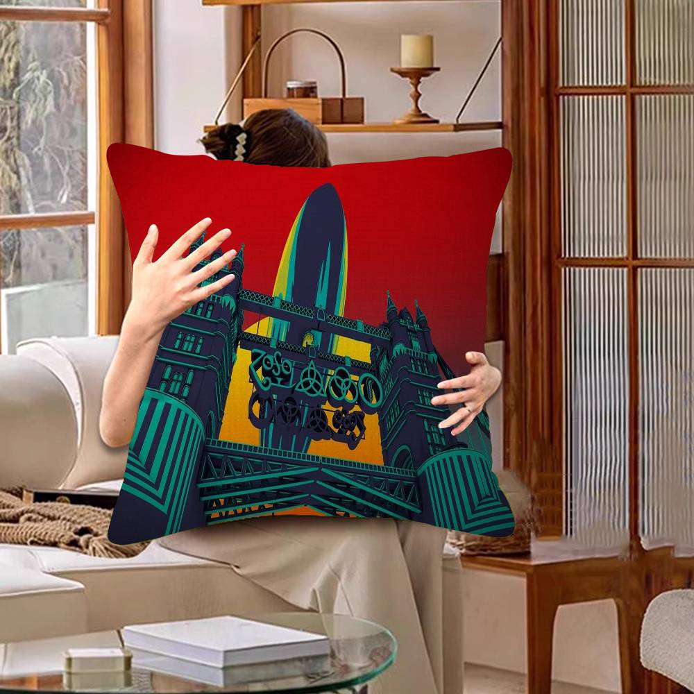 Band L-Led Z-Zeppelin Kissenbezug Toon Geschenk Kissenhülle Schlafzimmer Zuhause Sofa Stuhl Sitz Dekor Kissenhülle
