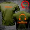 Technics Headphone Print T Shirts Unisex Disco Dj Party House Detroid Harajuku Fashion T Shirt Oversized Tshirt Trendy Dj Tee Tops