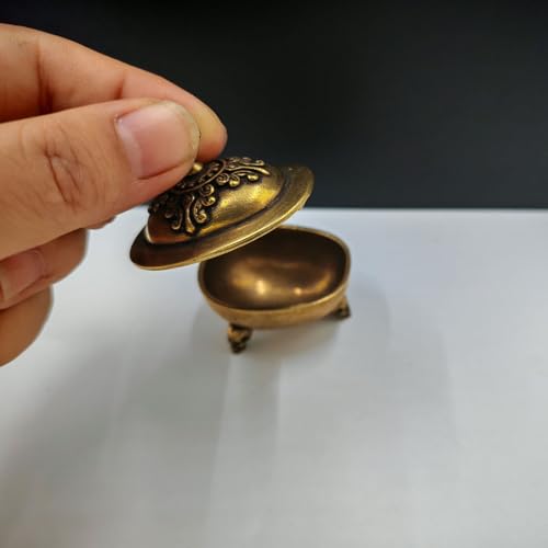 Antiker Räucherkessel, Breite 3,4 cm x Höhe 5,5 cm, verwendet im esoterischen Buddhismus, Buddhistisches Ritualobjekt, fünfzackiger Vajra, Vorderes Objekt, Tempel