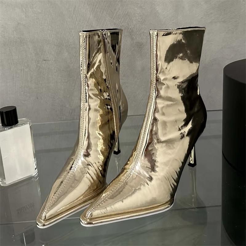 Eilyken Fashion Soft Leather Low Heel Zippers Women Ankle Boots Pointed Toe Spring Autumn Outdoor Short Ladies Shoes