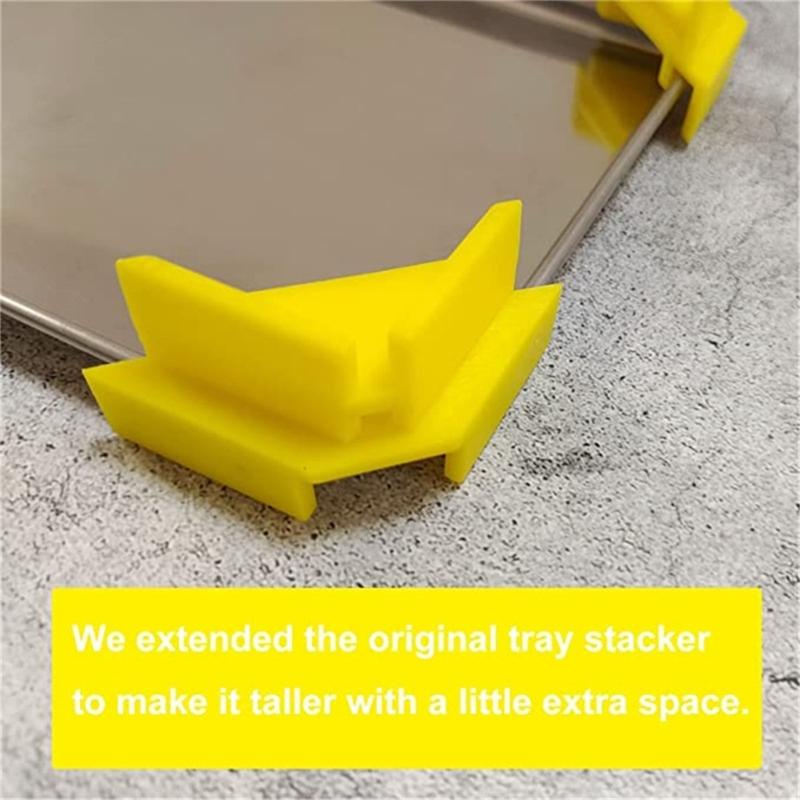 12x/set Convenient Tray Stacking Space Saving Tray Storage and Save Space Convenient Stacking Holder Rack for Kitchen