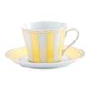 Cup & Saucer (Coffee & Tea) 250cc Carnival Yellow Fine Porcelain T002B/M-250