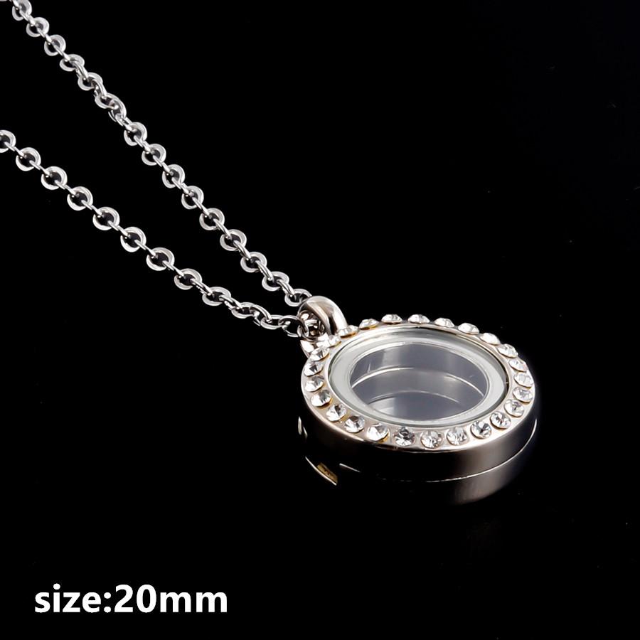 Kovový Kulatý Lesklý Skleněný Magnetický Medailonek Náhrdelníky Pro Ženy Muže Doplňky Paměť DIY Plovoucí Fotografie Dárek 60cm o Řetízek
