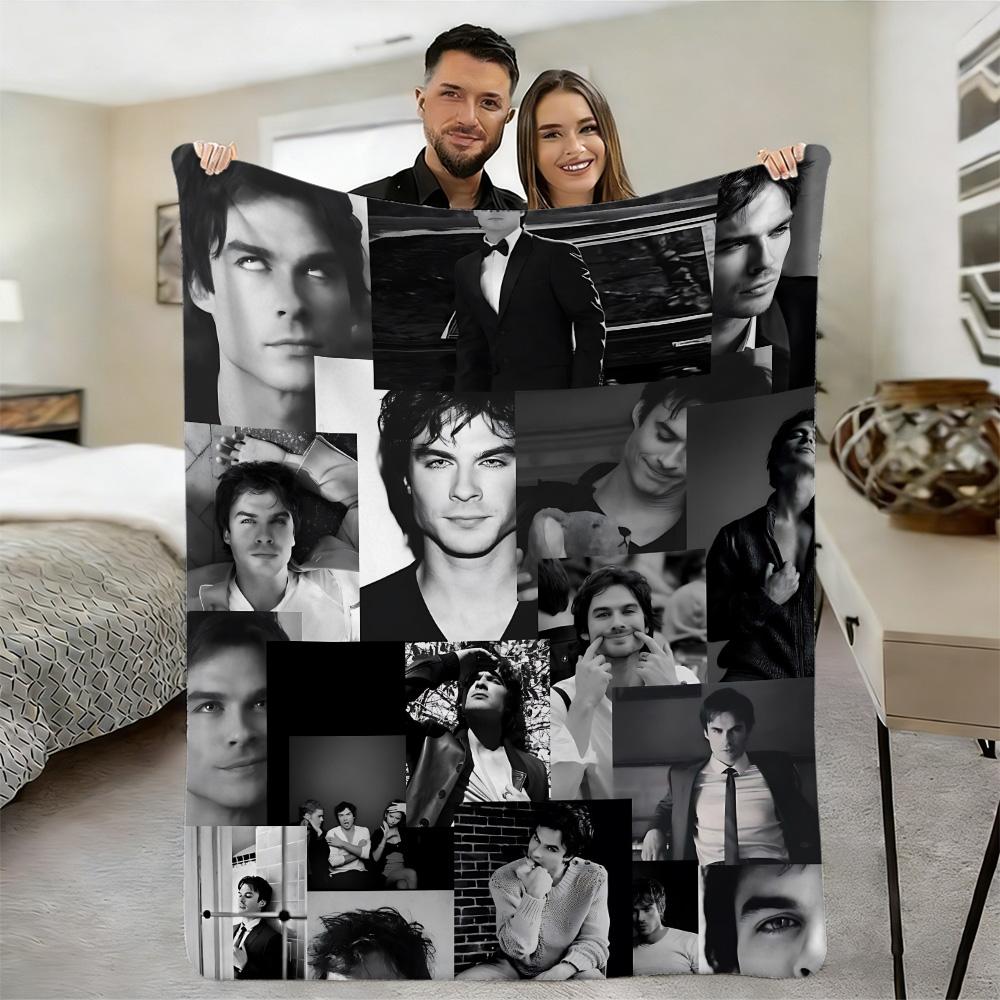 Printed Blanket Picnic Blankets Warm Blanket Soft and Comfortable Blanket Home Travel The V-Vampires D-Diaries Birthday Gift
