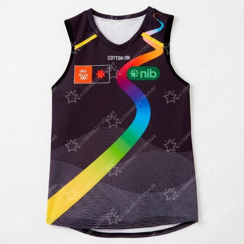 Jersey Home Away Australian Rules Football Guernsey Training Singlet Sleeveless Shirt Quick Dry Fan