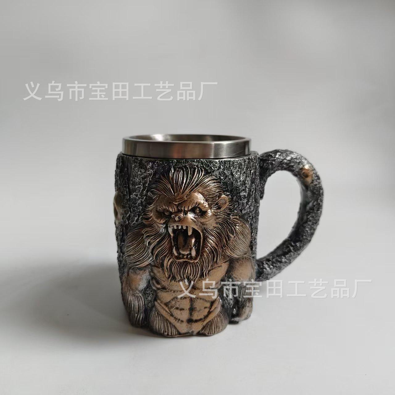 

Новая смоляная статуэтка, чашка King Kong Berserk, кружка, кофейная чашка, пивная кружка, креативное подарочное украшение