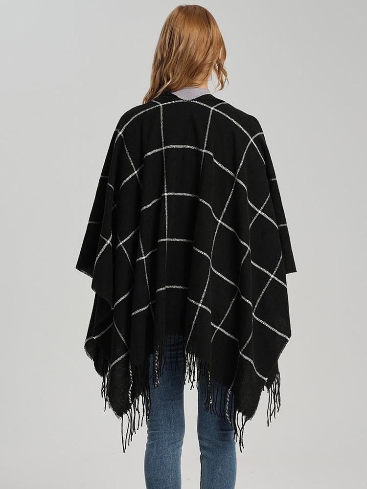 Imitation Cashmere Women Scarf Autumn Winter Plaid Tassel Wrap Shawls Pashmina Lady Ponchos Y Capas Mujer Cachecol Chales Stoles
